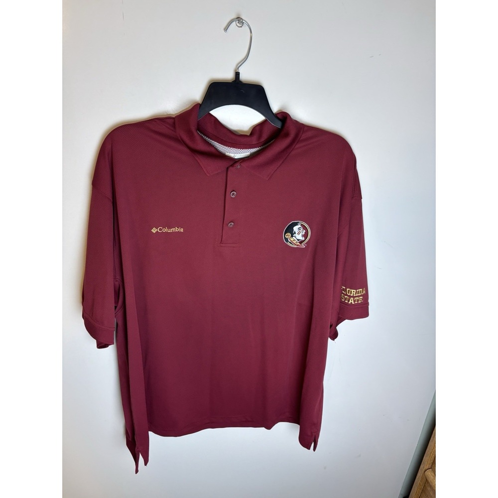 Columbia PFG Florida State University Polo Original Emblem Size XXL